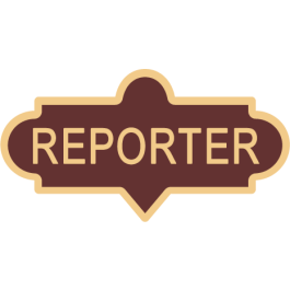Reporters Pin Smith & Warren C624_REPORTER Reporter Enameled Title Panel Lapel Pin