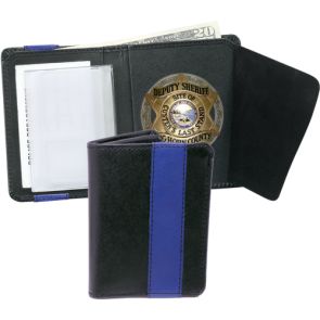 Strong Blue Line Badge Wallet - Dress Leather (#7961BL)