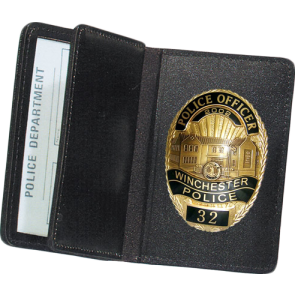 Strong Side Open Double ID Badge Case - Duty Leather 