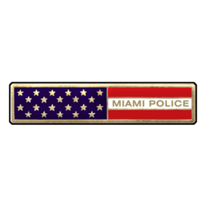 Blackinton Miami Police American Flag Bar A10492
