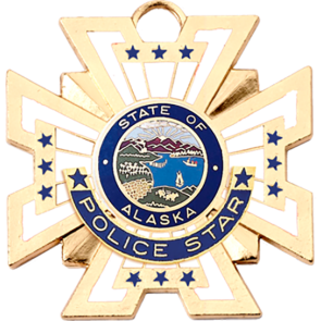 Blackinton A4121-C White Medal of Heroism & Achievement
