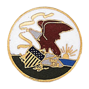 Blackinton A4517 Eagle and American Flag Shield Seal (15/16")