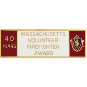Blackinton Massachusetts 40 Year Volunteer Firefighter Award A9848-D