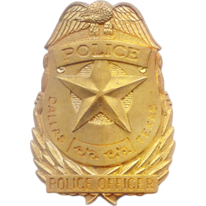 Dallas Police Hat Badge with Scroll