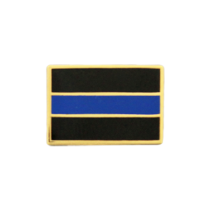 Thin Blue Line Lapel Pin-Gold