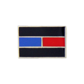 Thin Blue/Red Line Lapel Pin-Silver