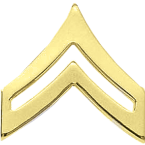 Blackinton J131 Small Corporal Chevron  - GOLD (Pair)