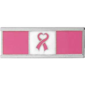 Blackinton J286 Breast Cancer Awareness Commendation Bar - Rhodium