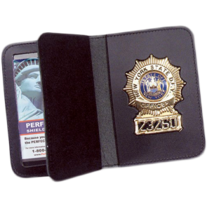 Perfect Fit Duty Leather Recessed Badge & Double ID Case
