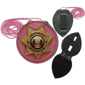 Strong Recessed Pink Badge Holder Clip-on 81PX7