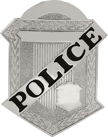 Blackinton B3399-AAP Shield Badge with Diagonal Police Panel