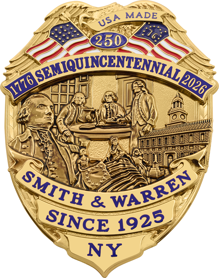 Smith & Warren S706 America 250th Semiquincentennial Badge: The