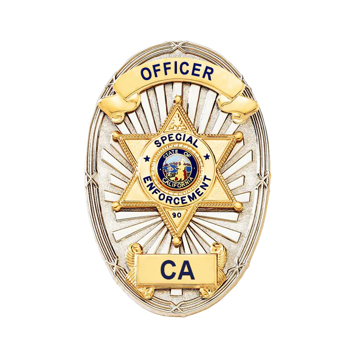 Blackinton A4684-S Oval Badge with Applied Panels and Star
