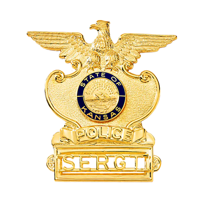 Blackinton B619 Police Badge with Eagle and Applied Characters