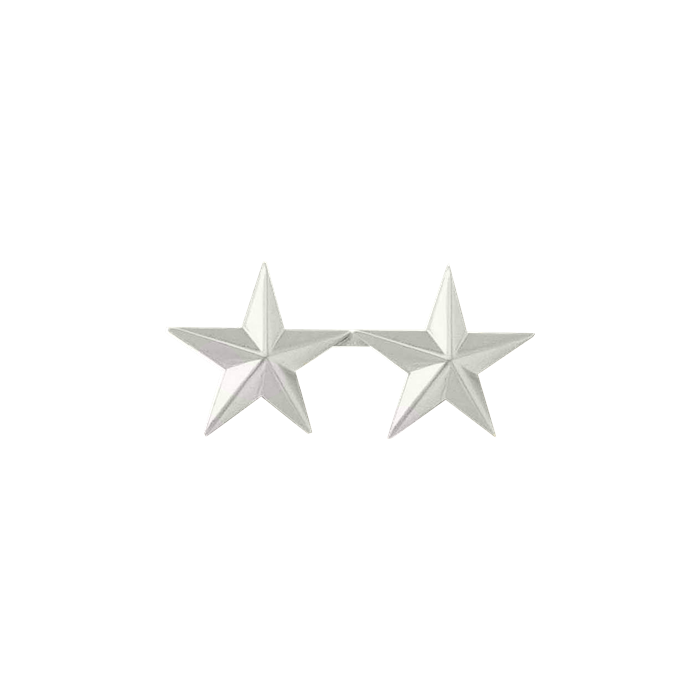 Blackinton J101 2 Stars 1" Smooth Nickel (Pair)