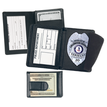 Strong Side Open Badge Case with Credit Card Slots 