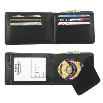 Strong Horizontal Hidden Badge Credit Card Wallet 