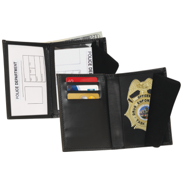 Strong Double ID Badge Wallet - Dress Leather