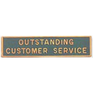 Blackinton A10415 Outstanding Customer Service Commendation Bar (5/16")