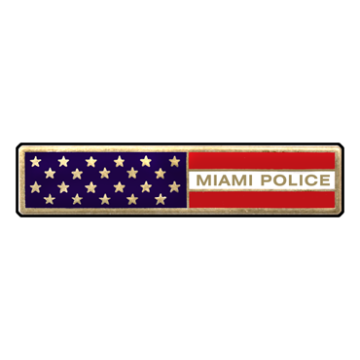 Blackinton A10492 Miami Police American Flag Bar