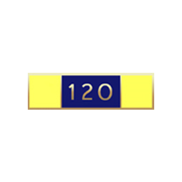Blackinton Three Section Commendation Bar with "120" A10802-A (3/8")