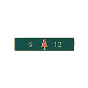 Blackinton 6/13 Commendation Bar with Tree A12248 (5/16")