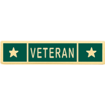 Blackinton A12951 Veteran 3 Sections Commendation Bar (1-3/4" x 3/8")