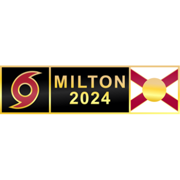 Blackinton A13192 Milton 2024 Hurricane Commendation Bar (1-3/8" x 3/8")