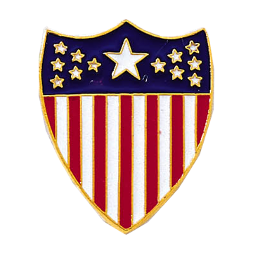 Blackinton A2643 American Flag Shield Seal (1")