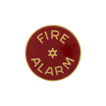 Blackinton A2813-Y Fire Alarm Collar Lapel Pin (15/16") Min Order: 2