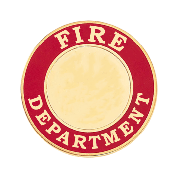 Blackinton A3061-A - Fire Department Circular Hat Cap Badge (1-1/2")