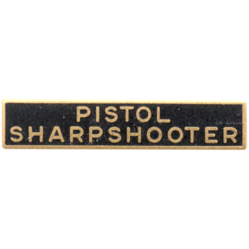 Blackinton A4499-F Pistol Sharpshooter Marksmanship Bar (1-1/2" x 5/16")