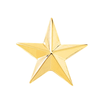 Blackinton A5211-A Smooth Star (1") (Individual)