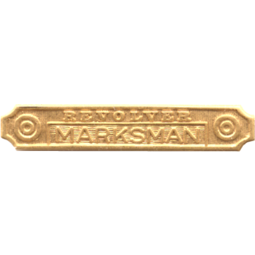 Blackinton A572-2 Revolver Marksman Plain Marksmanship Bar