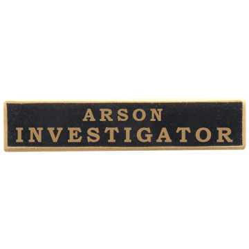 Blackinton A6136-T Arson Investigator Marksmanship Bar (1-1/2" x 5/16")