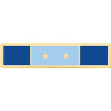 Blackinton A6230-AF Three Section Recognition Bar with 2 Stars (1-3/4" x 3/8")