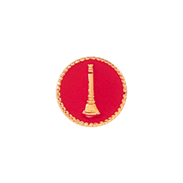 Blackinton A6987 Lieutenant Fire Seal with One Raised Bugle (1/2") Min Order: 2