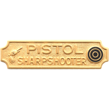 Blackinton A7025-A Pistol Sharpshooter Marksmanship Bar