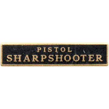 Blackinton A7099-B Pistol Sharpshooter Marksmanship Bar (1-1/2" x 5/16")