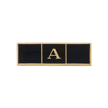 Blackinton A7142-AJ Three Section Commendation Bar with "A" (3/8")