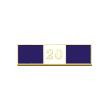 Blackinton A7142-Q Twenty Years of Service Recognition Bar (3/8")