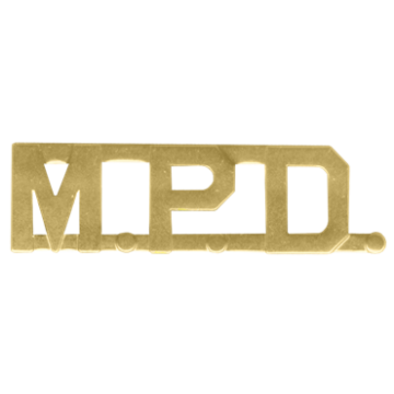 Blackinton A7328 - 1/2" Die Struck M.P.D. Letter Combination (Pair)