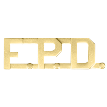 Blackinton A7398 - 3/8" Die Struck F.P.D. Letter Combination (Pair)