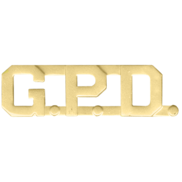 Blackinton A7399 - 3/8" Die Struck G.P.D. Letter Combination (Pair)