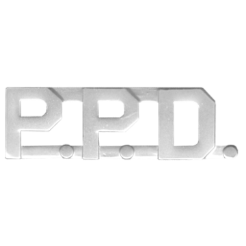 Blackinton A7402 - 3/8" Die Struck P.P.D. Letter Combination (Pair)