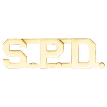 Blackinton A7404 - 3/8" Die Struck S.P.D. Letter Combination (Pair)