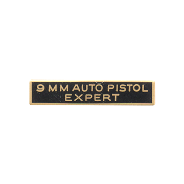 Blackinton 9mm Auto Pistol Expert Marksmanship Bar A7614-A