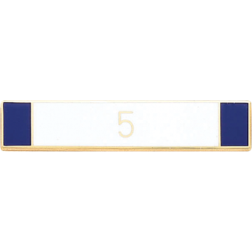 Blackinton A8639-A Three Section Recognition Bar with "5"