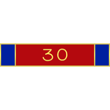 Blackinton A8639-F Three Section Recognition Bar with "30"