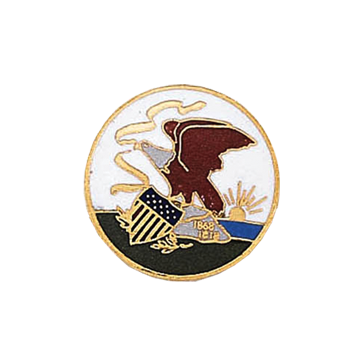 Blackinton A8778 Eagle and American Flag Shield Seal (11/16") Min Order: 2